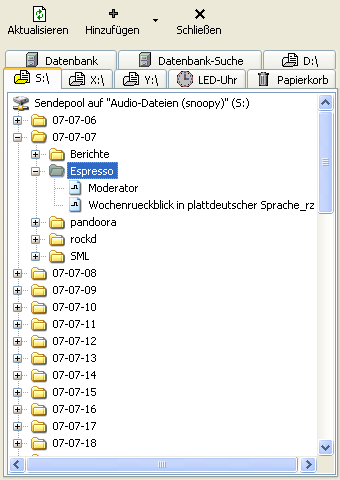 Browser-Bereich